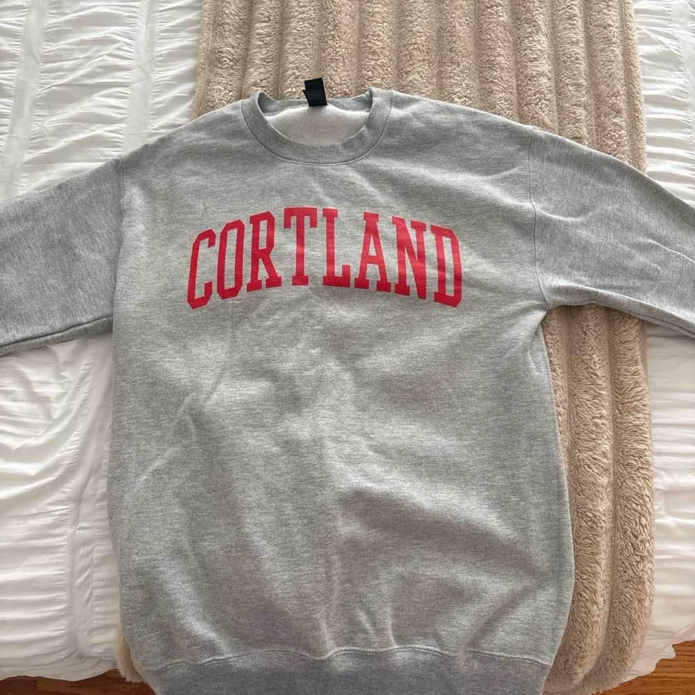 Cortland Gray and Red Crewneck